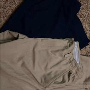 Under Armour Kids Beige and Navy Casual Golf Pants